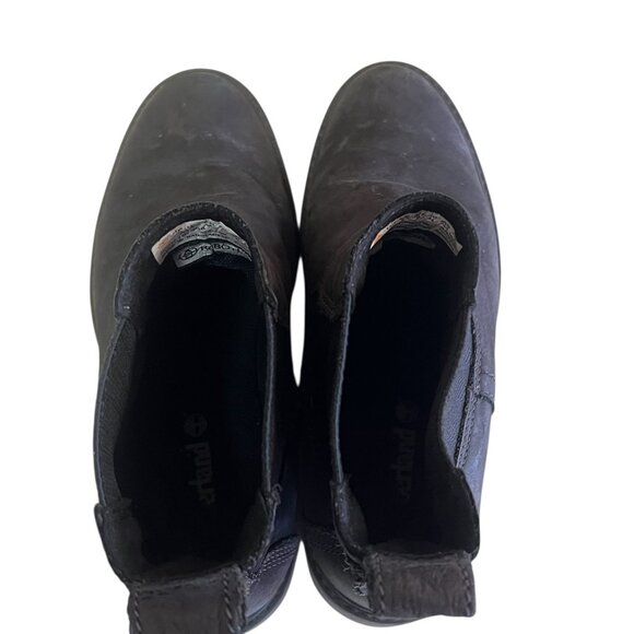 Timberland Boot Women's Size 7 US Black Leather Courmayeur Valley Chelsea Rebotl - Picture 5 of 8